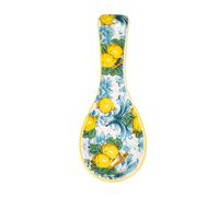 Poggiamestolo in Ceramica Decorata limoni e maioliche - lemon philosophy - SF175 (Verde)