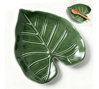 Poggiamestolo in ceramica verde foglia resistente al calore