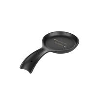 Poggiamestolo nero 22 cm stoneware scritta Quotes