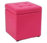 Poggiapiedi a cubo in finta pelle, poggiapiedi, poggiapiedi, panca per giocattoli, con cerniera superiore, organizer per la casa