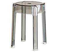 Poggiapiedi - Acrilico Trasparente, Antiscivolo E Impermeabile, Sedile da Comodino per Il Bagno, Panca Angolare Salvaspazio, Ausilio per La Rasatura(Black/A)