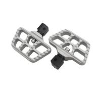 Poggiapiedi anteriore for motocicletta, pedane larghe regolabili, pedane girevoli for il pilota, poggiapiedi a pedale/adatto for Scout Bobber Sixty Twenty(Black Silver)