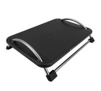 Poggiapiedi antiscivolo con altezza e angolo d'inclinazione regolabili Nero