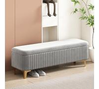 Poggiapiedi contenitore camera da letto, pouf contenitore velluto, panca contenitore camera da letto, panca contenitore in legno, panca ingresso, panca corridoio, pouf contenitore quadrato ( Color : L