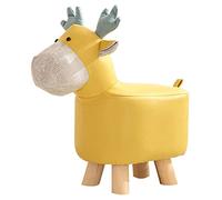 Poggiapiedi creativo a forma di cervo in stile cartone animato, durevole con gambe forti, poggiapiedi in tessuto tecnico per camera da letto dei bambini, sala giochi, soggiorno | 32 x 22 x 26 cm