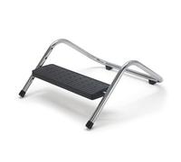 Poggiapiedi da scrivania regolabile - regolabile a 4 altezze - Vassoio articolato a tutte le inclinazioni antiscivolo - Struttura in acciaio cromato - Ergonomia e comfort al lavoro