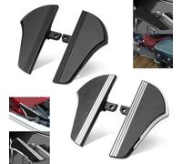 Poggiapiedi del Pedale del Motociclo Pedane passeggero posteriori nere/cromate for motociclette, poggiapiedi a pedale, adatti for Harley Touring Electra Road Tour Glide Road King(B)
