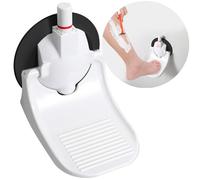 Poggiapiedi doccia per gambe da barba con ventosa industriale aggiornata, adatto solo per pareti lisce e non porose e più grandi da 13 cm, bianco, confezione da 1