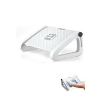 Poggiapiedi Ergonomico per Ufficio, Supporto per i Piedi per Scrivania Regolabile, Antiscivolo, Poggiapiedi con Funzione Massaggio, Migliora la Postura e la Circolazione, Ideale per Lavoro e Casa