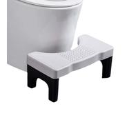 Poggiapiedi ergonomico per WC, design antiscivolo per correggere la postura e alleviare costipazione ed emorroidi, struttura in plastica facile da pulire