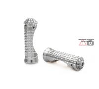 Poggiapiedi fissi M8/M6 argento Ducati Monster 796 2010-14 CNC Racing PC106S