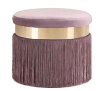 Poggiapiedi in acciaio inox, pouf decorativo per soggiorno, panca multifunzione per scarpe e tavolino da caffè alternativa