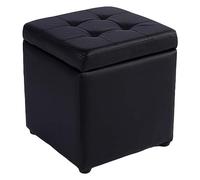 Poggiapiedi in pelle sintetica, 30 x 30 x 35 cm, con cerniera, organizer per bagagliaio, sedile singolo, colore: blu