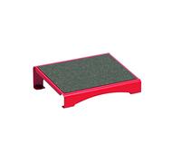 Poggiapiedi MAULflair - Poggiapiedi ergonomico per una migliore postura, in metallo resistente, piedini antiscivolo, per la casa, l'ufficio e l'ufficio (rosso)