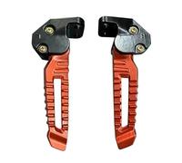 Poggiapiedi moto Per 150 Cc 125 Cc Accessori Modifiche Alla Moto Pedane Ricambio Poggiapiedi Alluminio Moto(Arancia)