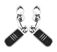 Poggiapiedi Moto Per Harley Per Touring Per Sportster Per Davidson Per Road King 1.25" Pedane Per Protezione Motore Moto Autostradali(Chrome Footpeg Set)