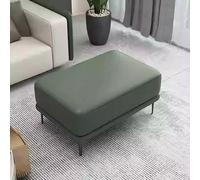 Poggiapiedi ottomano in pelle, sovradimensionato, imbottito, per soggiorno, elegante tavolino quadrato, resistente e confortevole, poggiapiedi per il relax