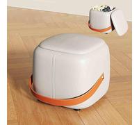 Poggiapiedi ottomano, pouf poggiapiedi in pelle, pouf imbottiti, cassettiera portaoggetti nascosta, sedia poggiapiedi, sgabello imbottito per cambiare le scarpe, per camera da letto, dormito