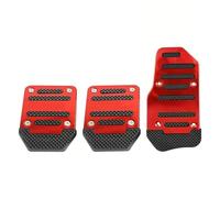 Poggiapiedi Pedale di Copertura Pedale Universale Per Auto 1 Set Acceleratore Freno Cambio Manuale(Red)