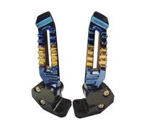 Poggiapiedi Pedane Moto Pedale poggiapiedi in Alluminio di Ricambio per Moto da 150 CC e 125 CC Accessori per motociclette(for Navy Blue)