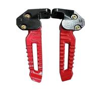 Poggiapiedi Pedane Moto Pedale poggiapiedi in Alluminio di Ricambio per Moto da 150 CC e 125 CC Accessori per motociclette(Red)