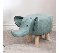 Poggiapiedi per Animali Panca per Elefante, Simpatici Pouf a Forma di Animale, Panca Leggera e Robusta in Legno Massello per Scarpe Sgabello o Arredamento, Camera da Letto, Salotti Al Coperto(Verde)