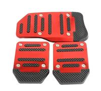 Poggiapiedi Per Auto Copri Pedale Acceleratore Freno Cambio Automatico In Alluminio Da 3 Pezzi(Red)