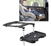 Poggiapiedi per Bambini o Piccoli per i Bambini compatibili con seggiolino Auto, Altezza Regolabile, Accessori sedili Auto Pieghevoli per Bambini,Nero