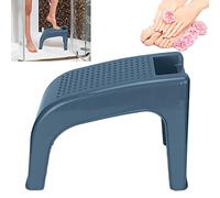 Poggiapiedi per doccia, poggiapiedi per pedicure stabile antiscivolo leggero e pratico per il bagno per la casa(Verde scuro)