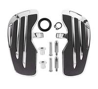 Poggiapiedi per moto Aramox, pedane anteriori in alluminio per pedali pedane Kit accessori per pedana adatta per Indian Scout/Sixty/Bobber 2015(Placcatura in argento)
