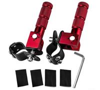 Poggiapiedi per moto CNC Alluminio per rossi, Pedane Antiscivolo per robuste per Modelli per vari, Accessori per motociclo Duraturi, Set Coppia(Red)