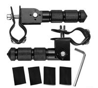 Poggiapiedi per moto CNC Alluminio per rossi, Pedane Antiscivolo per robuste per Modelli per vari, Accessori per motociclo Duraturi, Set Coppia(Black)
