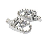 Poggiapiedi pieghevole per moto Poggiapiedi Per Moto, Poggiapiedi Larghi Con Cambio Per Sportster XL 883 1200 Dyna Street Bob Bobber.(Chrome Foot Pegs)