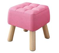 Poggiapiedi rosa sotto la scrivania, tavolino centrale basso, panca fasciatoio, pouf per camera da letto, divano, arredamento elegante per soggiorno e camera da letto (34 cm)