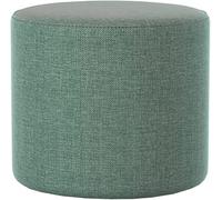 Poggiapiedi rotondo alla moda in tessuto ottomano impilabile per soggiorno e camera da letto, versatile sgabello fasciatoio altezza 28 cm, 2 tipi di gambe disponibili