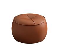 Poggiapiedi rotondo in ecopelle con manico, 30,5 cm, comodo per soggiorno o camera da letto, set di 4