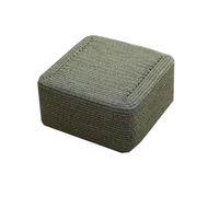 Poggiapiedi Sgabello a piedi quadrati Sgabello for cambio scarpe da ingresso ottomano Sgabello con cuscino in futon intrecciato Sgabello basso for camera da letto Sgabello creativo Comodo(Gris)