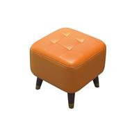 Poggiapiedi Sgabello for i piedi Sgabello for divano piccolo portatile Poggiapiedi in pelle, sgabello for cambiare le scarpe nel seminterrato for soggiorno Sgabello creativo for la casa Sala(Orange)