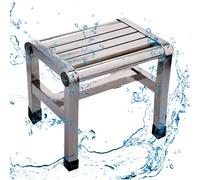 Poggiapiedi, sgabello per cambiare le scarpe, sgabello per WC in acciaio inox,
