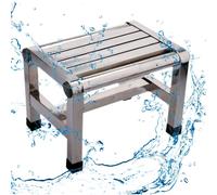 Poggiapiedi, sgabello per cambiare le scarpe, sgabello per WC in acciaio inox,