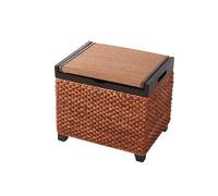 Poggiapiedi Sgabello portaoggetti in rattan Sgabello vintage for corridoio, ottomano, scarpe, panca, ingresso moderno, sgabello portaoggetti, sgabello creativo Camera da letto(Brown,36*40*45cm)