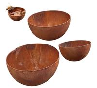 Poggiapioggia per giardino, 3 pezzi, da appendere, in metallo | Ciotola per acqua per gli amanti della natura giardiniere cortile prato patio fattoria casa giardino