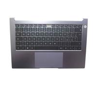 Poggiapolsi e Tastiera del Laptop per Huawei MATEBOOK D14 NbB-WAE9P Gray Upper Case with Backlit Italian IT Keyboard
