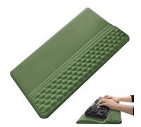 Poggiapolsi ergonomico con supporto per tastiera, supporto per tastiera in memory foam, poggiapolsi per computer e ufficio (verde)