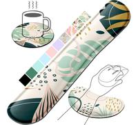 Poggiapolsi ergonomico in memory foam con gel setoso Gimars Upgrade per tastiera e mouse, 3 pezzi, per alleviare il dolore da digitazione, poggia