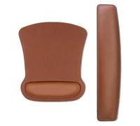 Poggiapolsi for tastiera e supporto for poggiapolsi for mouse, set di tappetini for mouse robusti, comodi e leggeri for una digitazione facile(Brown suit)
