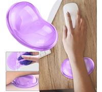 Poggiapolsi in gel di silicone a forma di cuore - Tappetino per mouse ergonomico traslucido per computer e ufficio - Compatibile con tutti i mouse