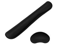 Poggiapolsi Keyboard Wrist Rest Mouse Pad With Support Memory Foam Set Ergonomic Mousepad For Office Gaming PC Laptop(Keyboard Mice Pad)