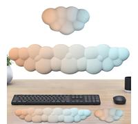 Poggiapolsi nel cloud, tastiera su braccioli nel cloud, 2 poggiapolsi a forma di | Comodo poggiapolsi in memory foam, bel poggiapolsi antiscivolo per tastiera, poggiapolsi