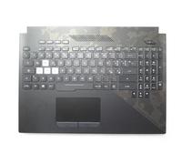 Poggiapolsi per Laptop&Keyboard per ASUS ROG Strix Scar II GL564GM GL564GV GL564GS GL564GW Nero Bauletto Superiore Nero QWERTY Tastiera retroilluminata RGB IT Italiana